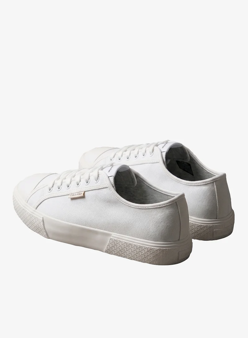 Calvin Klein White/Honey Vulcanised Canvas Sneakers for Men | Best Price UAE
