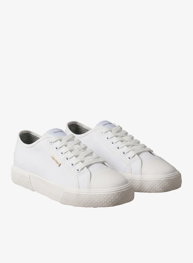 Calvin Klein White/Honey Vulcanised Canvas Sneakers for Men | Best Price UAE