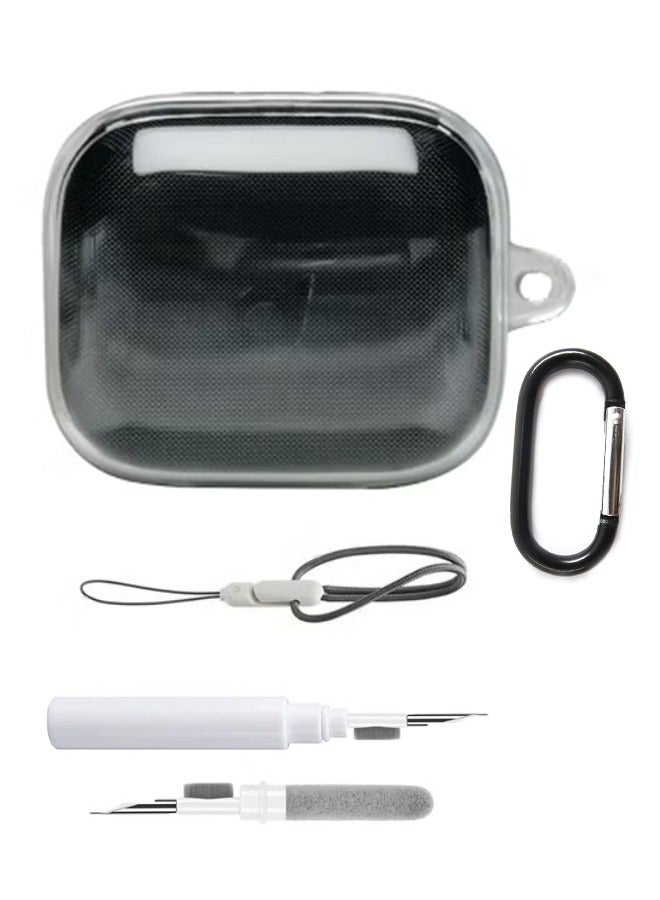 for Soundcore P20i wireless earphones (with buckle hanging rope), scratch resistant all inclusive protection function, ultra-thin shock-absorbing portable earphone case (transparent) - Image 1