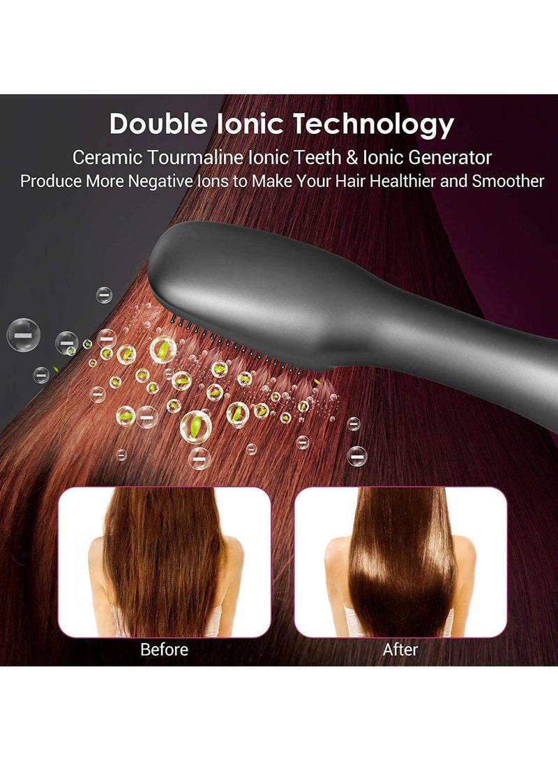 Sharpdo 3 In 1 Hair Dryer Brush & Straightener Brush, Professional 1200W Powerful Ceramic Tourmaline Ionic Hot Air Brush, 3 Heat/2 Speed Settings One Step Hair Dryer And Styler For All Hair Types - Image 3