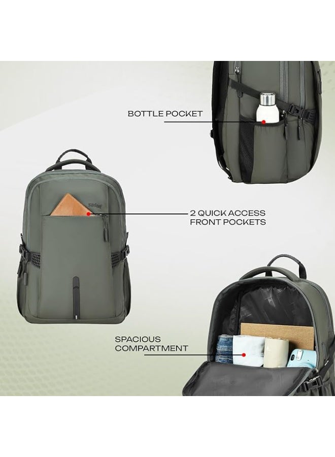 Safari Ronin 30L Formal Laptop Backpack Bag for Man & Women, Ideal for Office Use/School/College Boys and Girls, 3 Compartment Bags with Organizer, Trolley Sleeve, Front pockets, Dual USB Port - Image 2