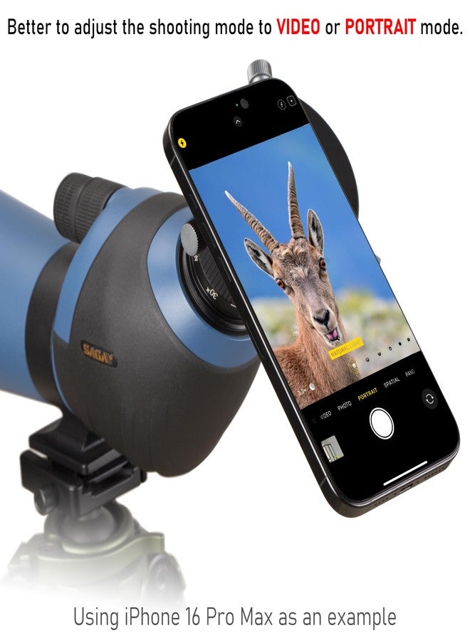 Zelnoox for Magsafe Digiscoping Adapter,Fits Telescope or Spotting Scope 2.5" Eyepiece Max,Magnetic Attachment for iPhone 12/13/14/15/16 Pro Max Magnetic Case - Image 5