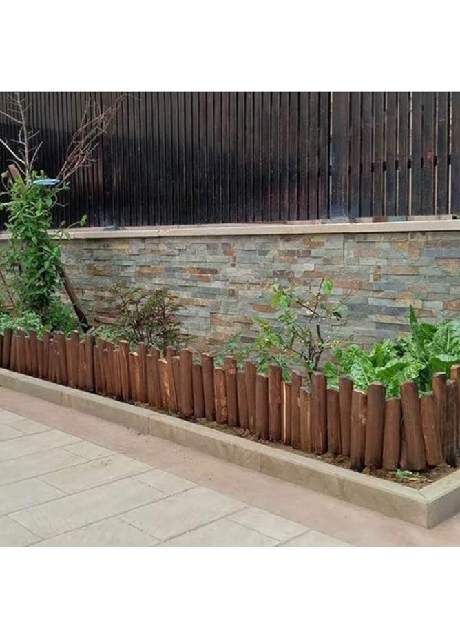 HOME TASTE Hometaste Wooden Garden Picket Fence, Decorative Garden Fences For Patio, Fairy Garden Fence, Wooden Landscape Edging Border, Portable Outdoor Fencing For Flower Bed/Lawn Edgings (Medium) - Image 3
