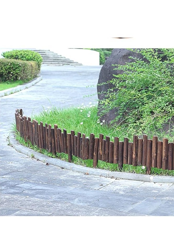HOME TASTE Hometaste Wooden Garden Picket Fence, Decorative Garden Fences For Patio, Fairy Garden Fence, Wooden Landscape Edging Border, Portable Outdoor Fencing For Flower Bed/Lawn Edgings (Medium) - Image 5