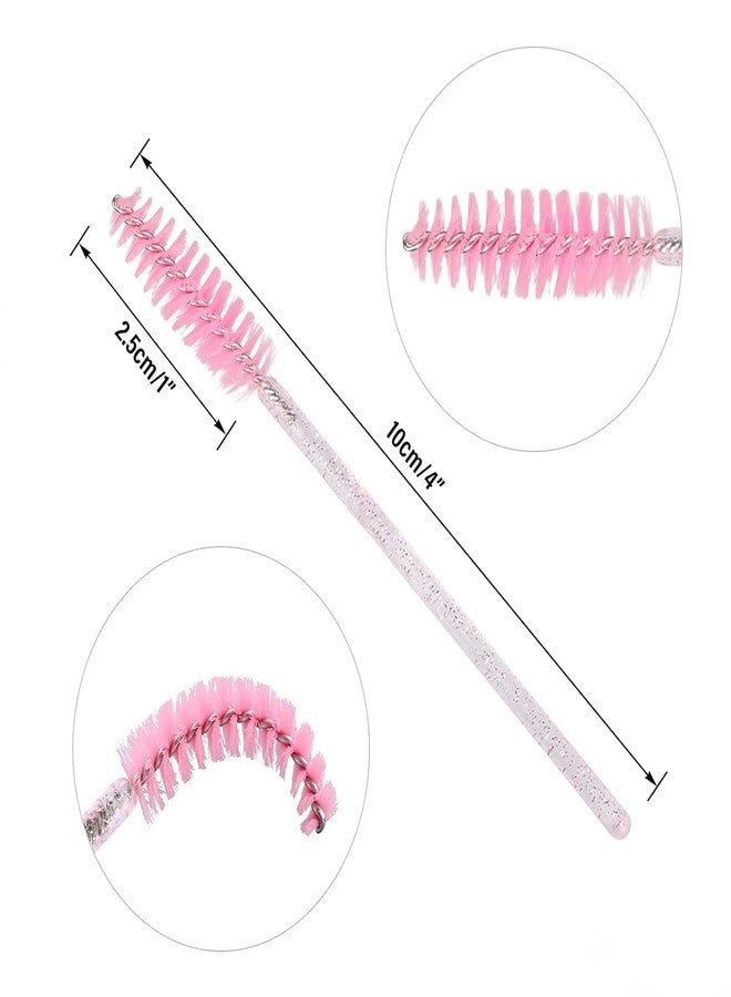 AKADO Mascara Stick Makeup Brush Applicator Eyelash Extension Kit Lightweight Eye Crystal Wands Brushes Tools for Eyebrow Brush (Multicolor) (Pack Of 50) - Image 2