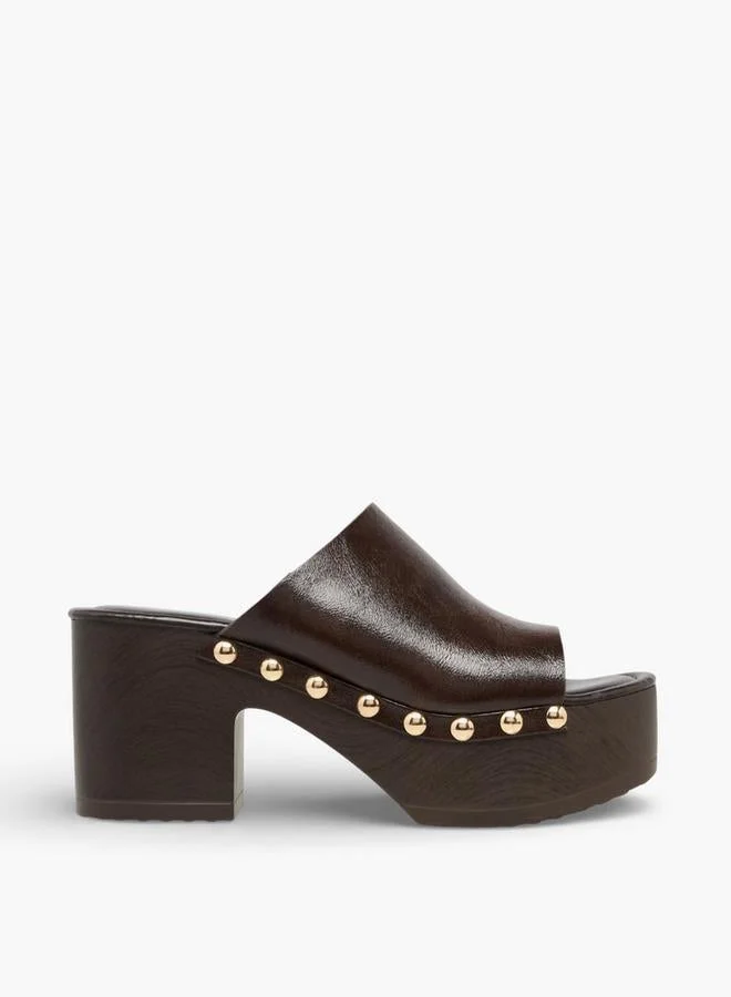 شور ستيب Women Stud Embellished Platform Heel Sandals
