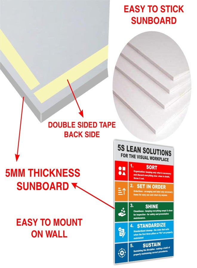 ATTRACTSO 5S LEAN SOLUTION Sunboard self adhesive vinyl signage sticker (8.5x12Inch) 1 pcs - Image 5