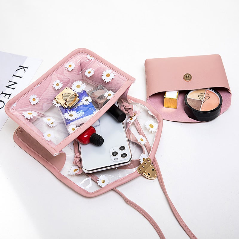 Korean Style Women'S Bags, Small Fresh Girls' Bags, Cute Printed Small Bags, Crossbody Bags, 2024 Japanese And Korean Transparent Women'S Bags - Image 5