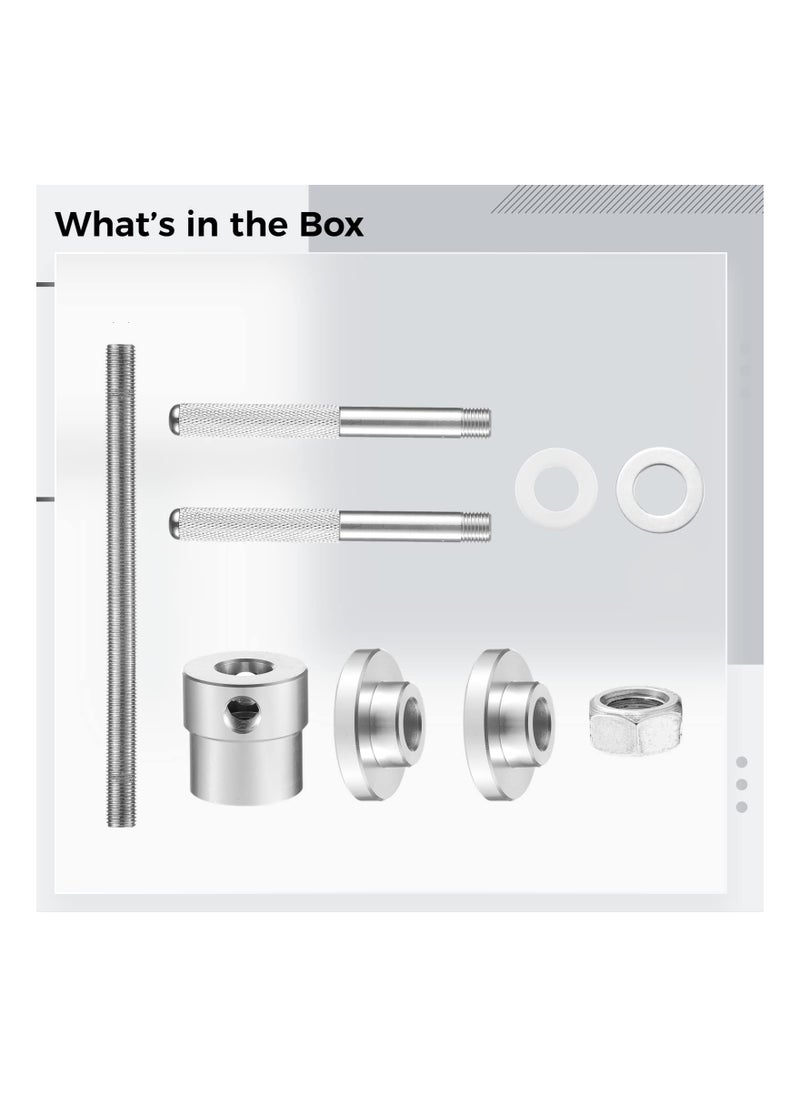 SYOSI Bike Headset Cup & Bottom Bracket Press Install Tool (Polished Silvery), Bicycle Repair Accessories, Bike Headset Press-in Tool, Bicycle BB Shell Bearing Installer with 2 BB Drifts  - Image 2