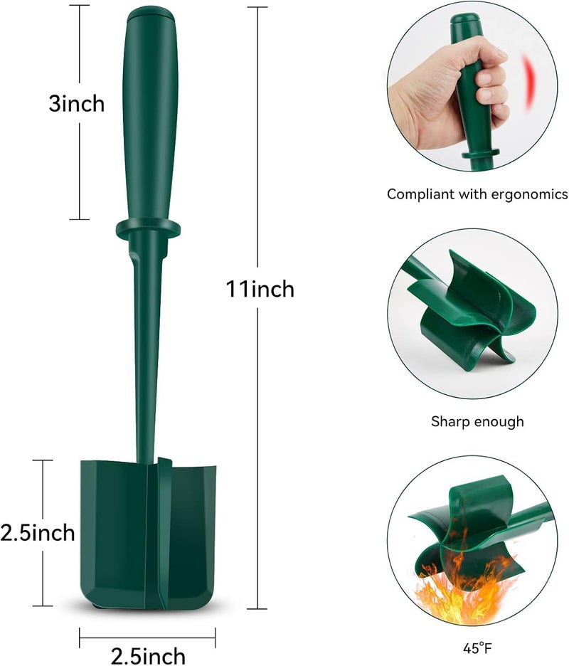 liboyixi Meat Chopper for Hamburger, Premium Heat Resistant Masher and Smasher for Ground Beef, Turkey and More, Nylon Ground Beef Chopper Tool and Meat Fork, Non Stick Mix (aqua) - Image 2