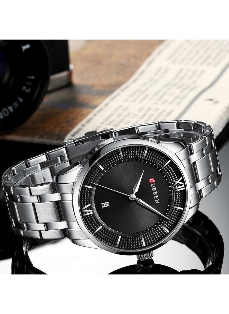 CURREN CURREN 8356 Original Brand Stainless Steel Band Wrist Watch For Men  - Image 2