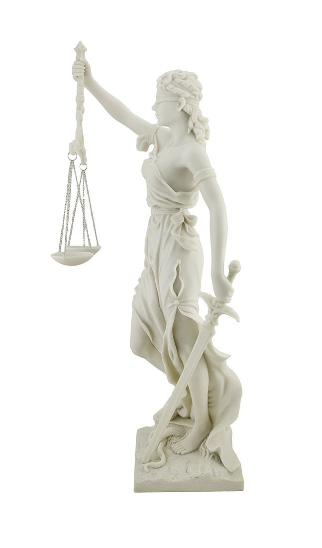 Top Collection Lady Justice Roman Goddess Justitia Themis Statue Marble Finish - Image 2