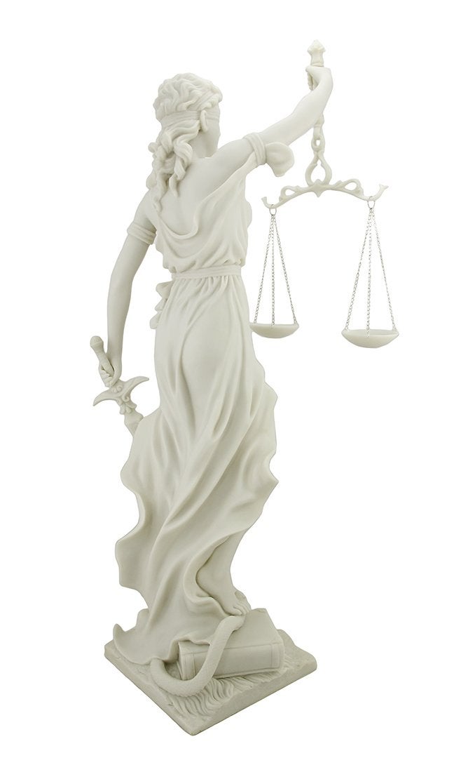 Top Collection Lady Justice Roman Goddess Justitia Themis Statue Marble Finish - Image 3