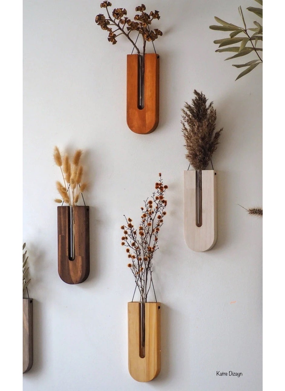 Katre Dizayn Wooden Decorative 7-Piece Wall Flower Pot (Flowers Not Included)  - Image 3