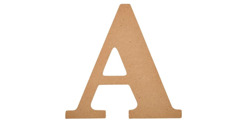AVENZA MDF Wooden Alphabets Letters Cutouts Big Size for Wall Decoration Decor Walls Hanging Large for Birthday Family Wedding Anniversary Art Craft Letter 9 inch (A) - Image 1