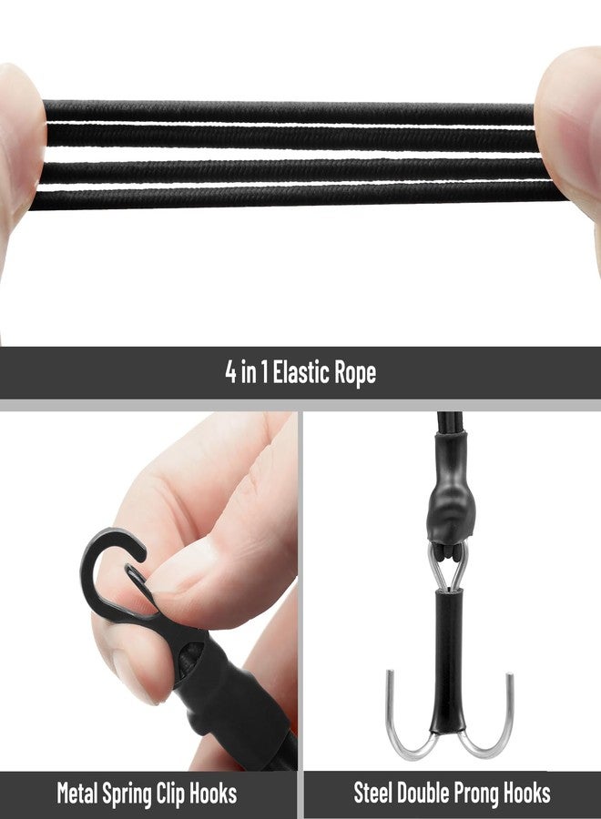 OGUNKE OGRC 1/8 1/10 RC Crawler Elastic Kinetic Winch Strap Elastic Strap Rope with Hooks, Escape Rope, Rescue Trailer Hook for TRX4 Axial SCX10 I II Capra RR10 RC Crawler Accessories (Black) - Image 4