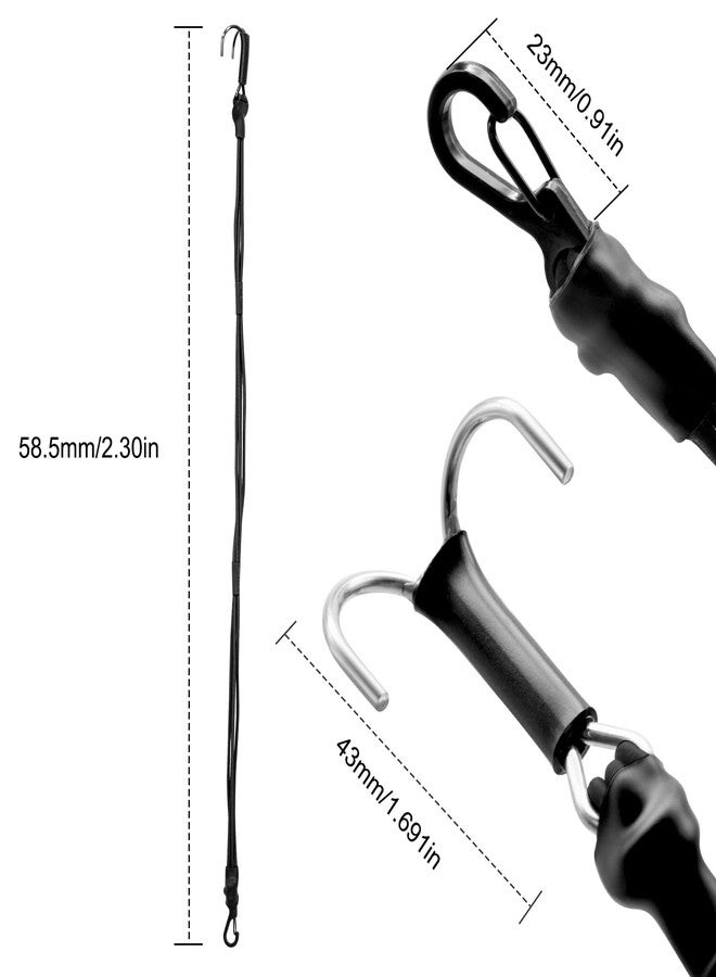 OGUNKE OGRC 1/8 1/10 RC Crawler Elastic Kinetic Winch Strap Elastic Strap Rope with Hooks, Escape Rope, Rescue Trailer Hook for TRX4 Axial SCX10 I II Capra RR10 RC Crawler Accessories (Black) - Image 5