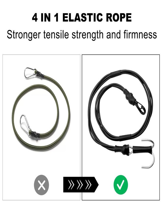 OGUNKE OGRC 1/8 1/10 RC Crawler Elastic Kinetic Winch Strap Elastic Strap Rope with Hooks, Escape Rope, Rescue Trailer Hook for TRX4 Axial SCX10 I II Capra RR10 RC Crawler Accessories (Black) - Image 3