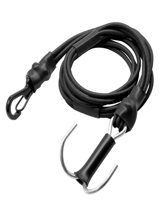 OGUNKE OGRC 1/8 1/10 RC Crawler Elastic Kinetic Winch Strap Elastic Strap Rope with Hooks, Escape Rope, Rescue Trailer Hook for TRX4 Axial SCX10 I II Capra RR10 RC Crawler Accessories (Black) - Image 1