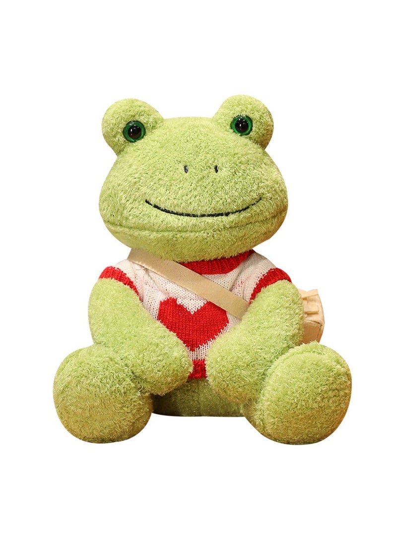KASTWAVE Frog Plush Toy, Frog Stuffed Doll Cute Soft Toys, 25cm Kawaii Plushy Froggy, Stuffed Soft Cuddly Plush Dolls Gifts for Kids Friends Family and Loved Ones - Image 1