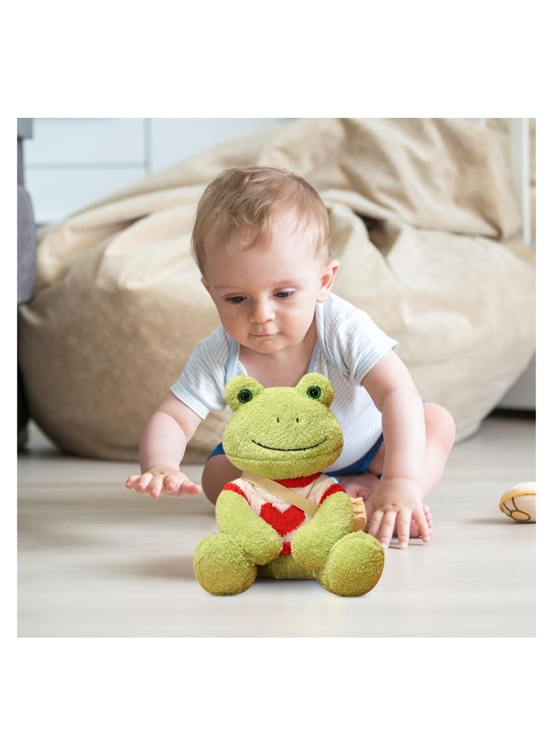 KASTWAVE Frog Plush Toy, Frog Stuffed Doll Cute Soft Toys, 25cm Kawaii Plushy Froggy, Stuffed Soft Cuddly Plush Dolls Gifts for Kids Friends Family and Loved Ones - Image 4
