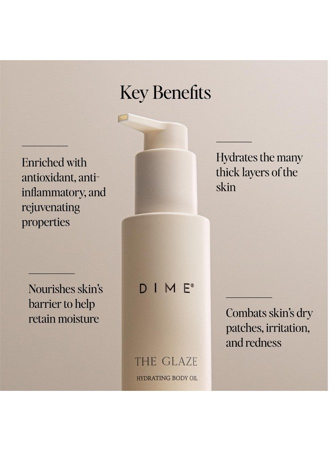 Dime Beauty Glaze Body Oil, Hydrating, Non-Greasy Massage Oil, Argan and Jojoba Oil for Skin, Bath Oil for All Over Body Glow, 4 oz / 120 ml - Image 3