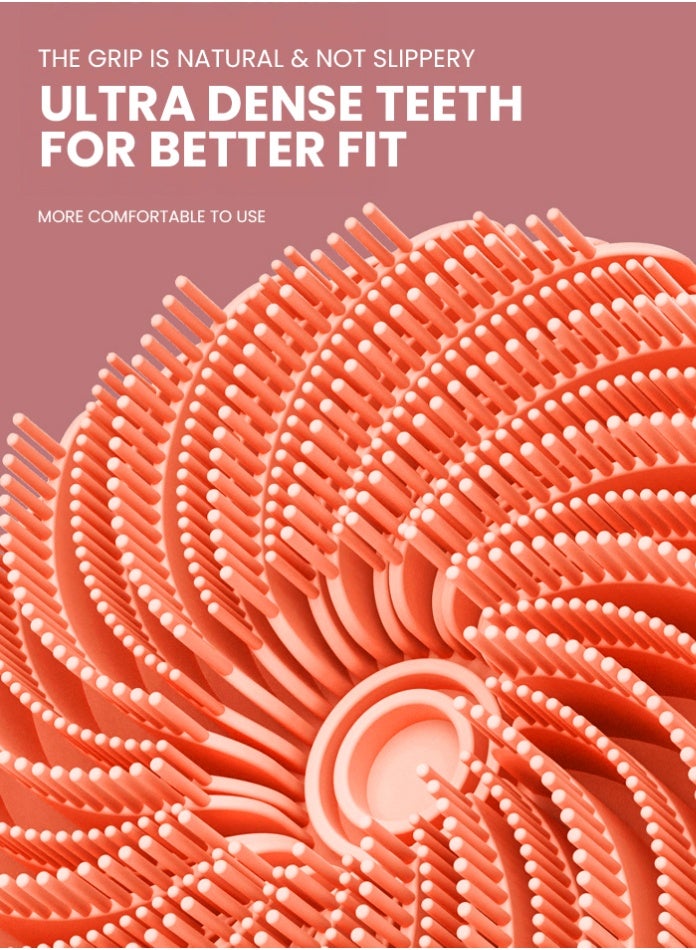 يفيي oofah with Easily Leather Bristles, Long Lasting & More Hygienic Than Traditional Shower Loofah – 1 Pack, Pink  - Image 5