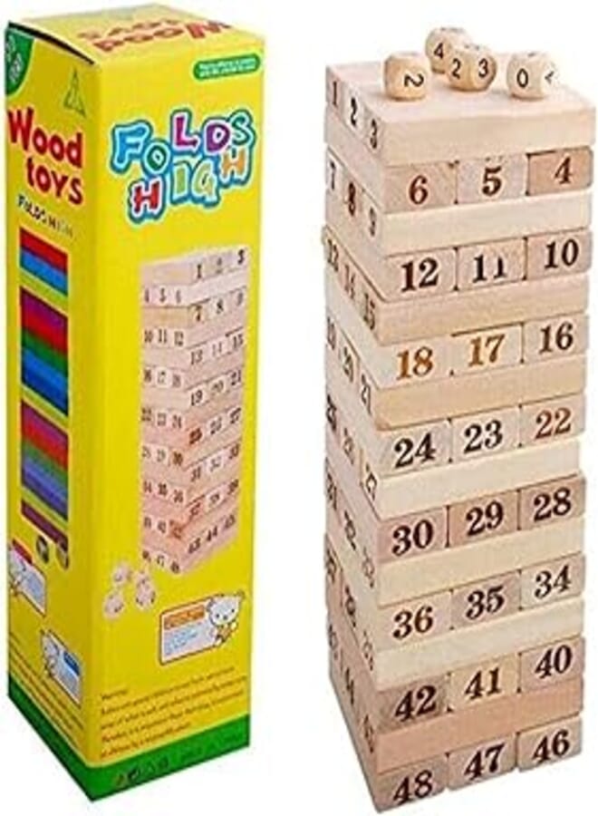 OR Large wood tower game 48 pieces,classic 