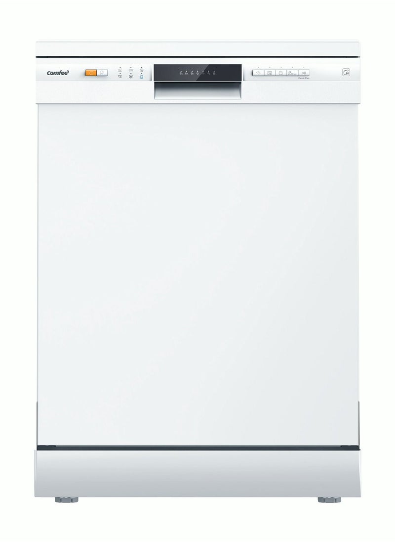 Comfee' - COMFEE' Freestanding Dishwahser 12 Sets 12 Place Settings, Quiet and Quick, Wash and Dry, LED Display, Delay Start and WiFi Function APP Control - Image 1