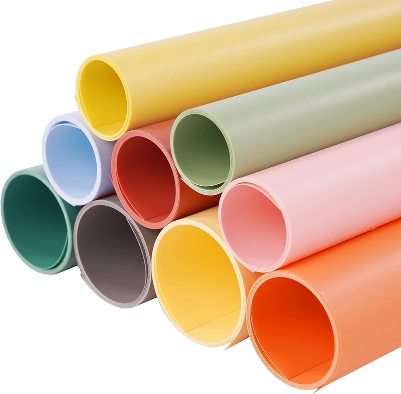 BPA خلفية تصوير مورا ندي من PVC 9 قطع 27x59 بوصة، خلفية طاولة مقاومة للماء لتصوير الطعام والمجوهرات ومستحضرات التجميل وديكورات المنتجات الصغيرة - Image 1