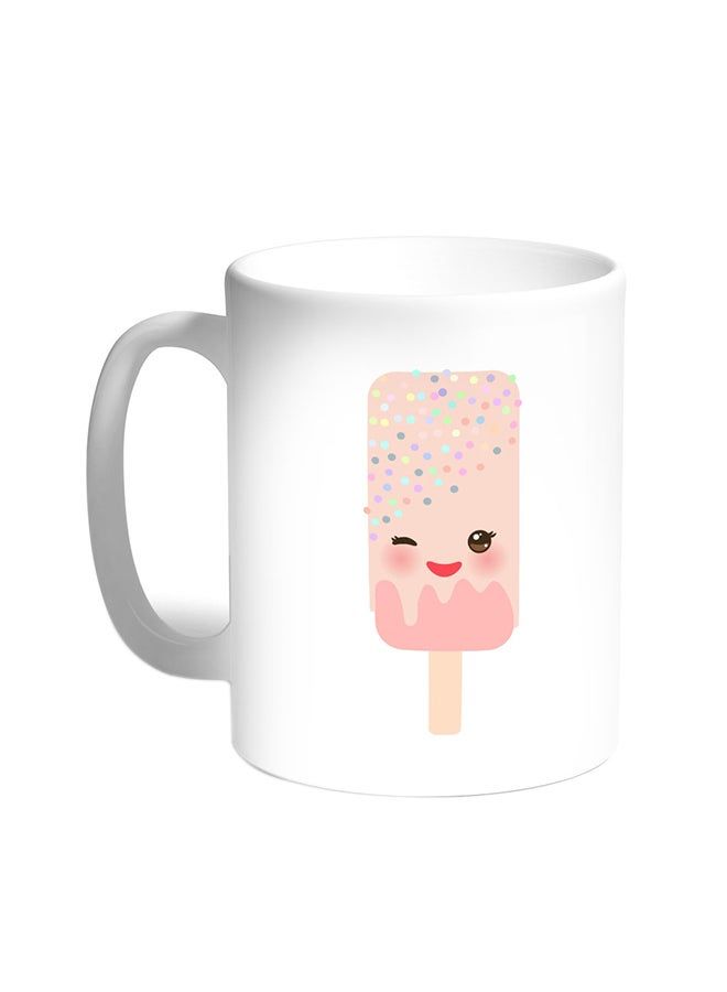 RKN Cartoon Graphics - Ice Cream Printed Coffee Mug White 11ounce - Image 2