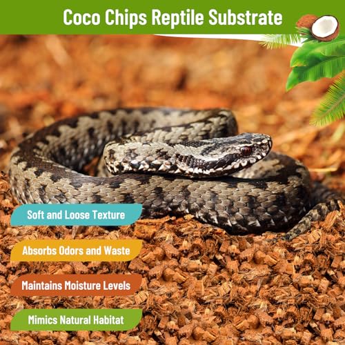 Riare 2 Pack Natural Coconut Chip Substrate for Reptiles- Compressed Coconut Husk Reptiles Bedding, Coco Husk Chip Terrarium Substrate for Snakes, Tortoises, Ball Python, Frogs, Bearded Dragon, Lizard - Image 5