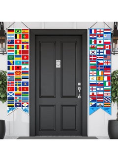 Tatuo Soccer International Flags Decorations Soccer World Bunting Porch Sign Banner Soccer Party Favors Soccer Themed Party Supplies Sports Events Festivals Fans Bars Sports Clubs Birthday Party Decoration  - Image 2