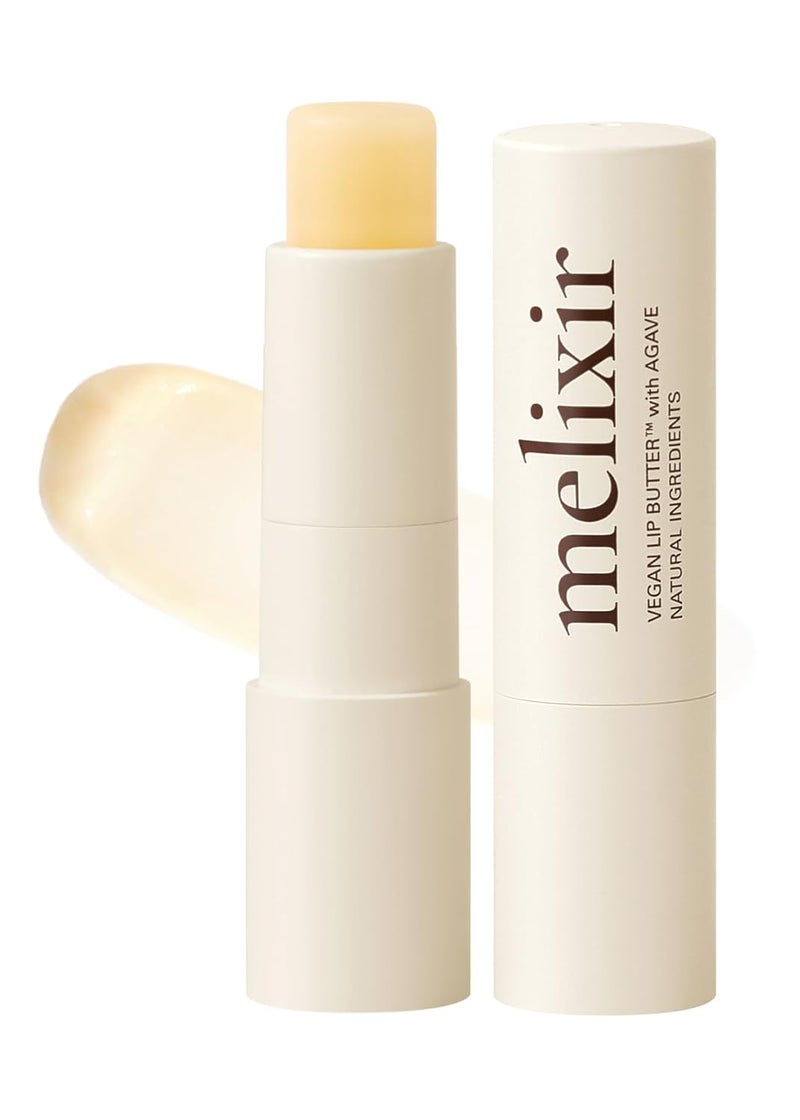 Melixir Vegan Lip Butter 01 AgaveClear 11 more colors 013oz Bee Free Petrolatum Free Deep Nourishing PlantBased Vegan Chapstick Vegan Lip Balm for Dry Cracked and Chapped Lips