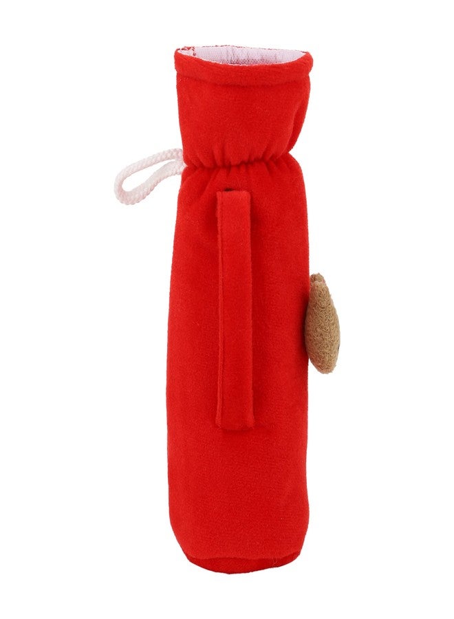 MW PRINTS Soft Plush Stretchable Baby Feeding Bottle Cover Easy to Hold Strap with Animated Cartoon Suitable for 125 ML-250 ML Feeding Bottle (Rani & Red) - Image 4
