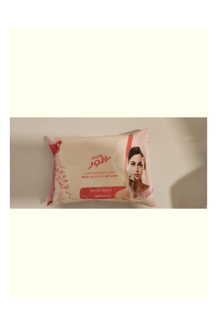 Alor 20 Small, Travel-Friendly, Rose-Scented Makeup Remover Wipes - Image 1
