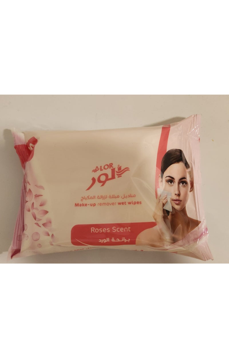 Alor 20 Small, Travel-Friendly, Rose-Scented Makeup Remover Wipes - Image 2