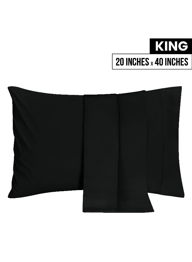 Utopia Bedding Queen Pillow Cases - 2 Pack - Envelope Closure - Soft Brushed Microfiber Fabric - Shrinkage and Fade Resistant Pillow Covers 20 X 30 Inches (Queen, Black) - Image 2