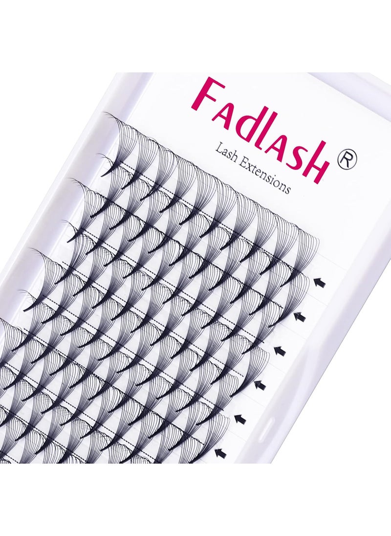 FADLASH - Volume Lash Extensions 10D 0.07 Premade Fans D Curl 9mm Premade Volume Eyelash Extensions Pro Point Thin Base Premade Lashes Volume Lashes (10D-0.07-D, 9mm) - Image 1