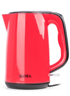 ELORA Elora Double Layer Electric Kettle with Stainless Steel Double Wall, Auto Shut-Off & Boil-Dry Protection 1.8 L 1500 W ELWK-2943 Red  - Image 1