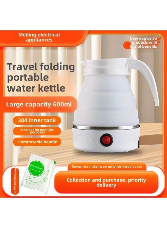 Folding Travel Kettle Silicone Mini Portable Kettle Small Automatic Power-off Compressible Kettle Supplies-Color:Sapphire Fresh Blue-Capacity:Baby-grade Pacifier Folding Silicone * Stainless Steel Chassis Heating [storage Bag]  - Image 2