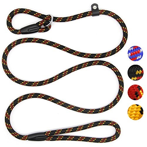 Coolrunner Durable Dog Slip Rope, 5 FT Training Leash, Strong Adjustable Pet Slipknot for Small Medium Dogs (10-80 lb) Black - Image 1
