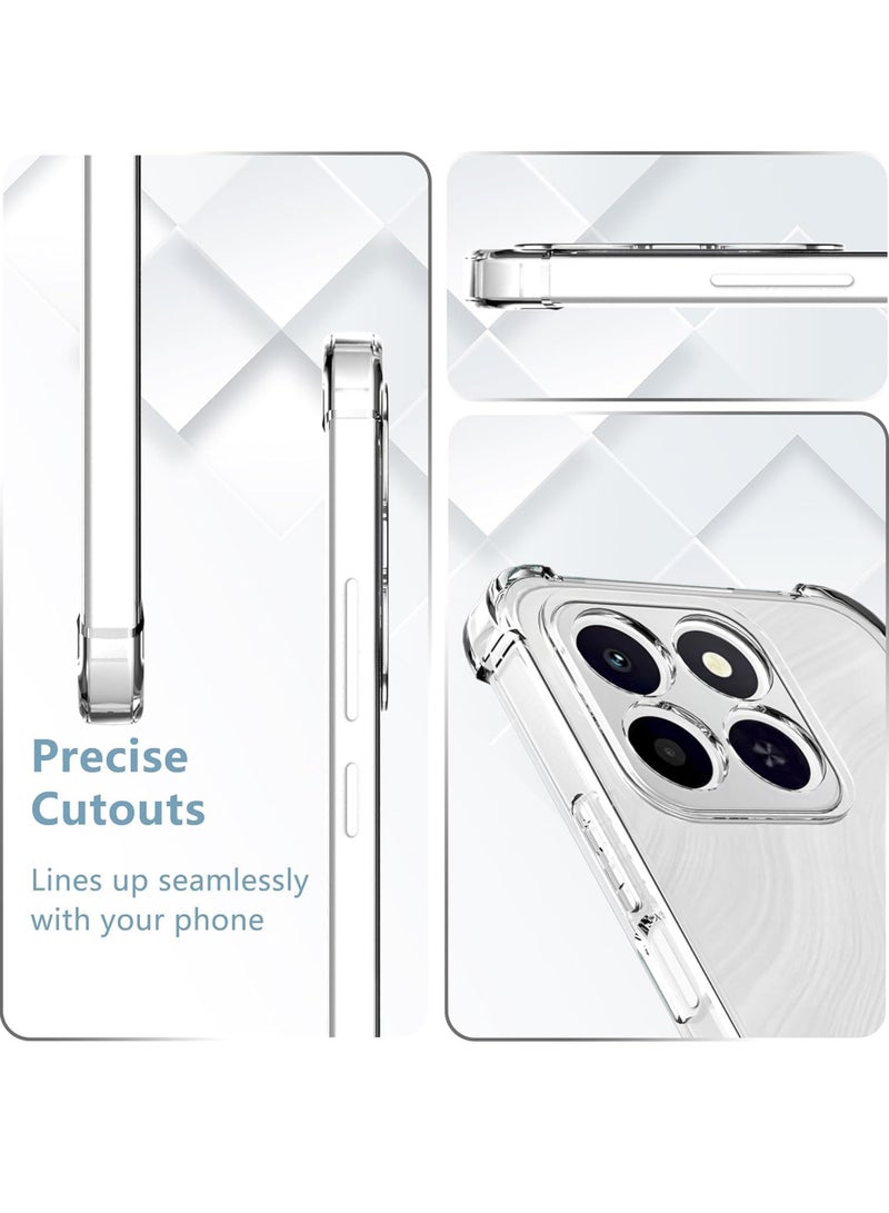 Honor X7d Shock Proof Clear Case Cover - Ultra Clear, Durable & Accurate Cut-outs - Scratch, Dust & Smudge Protection - Transparent Silicon Back Case Cover for Honor X7d - Image 2