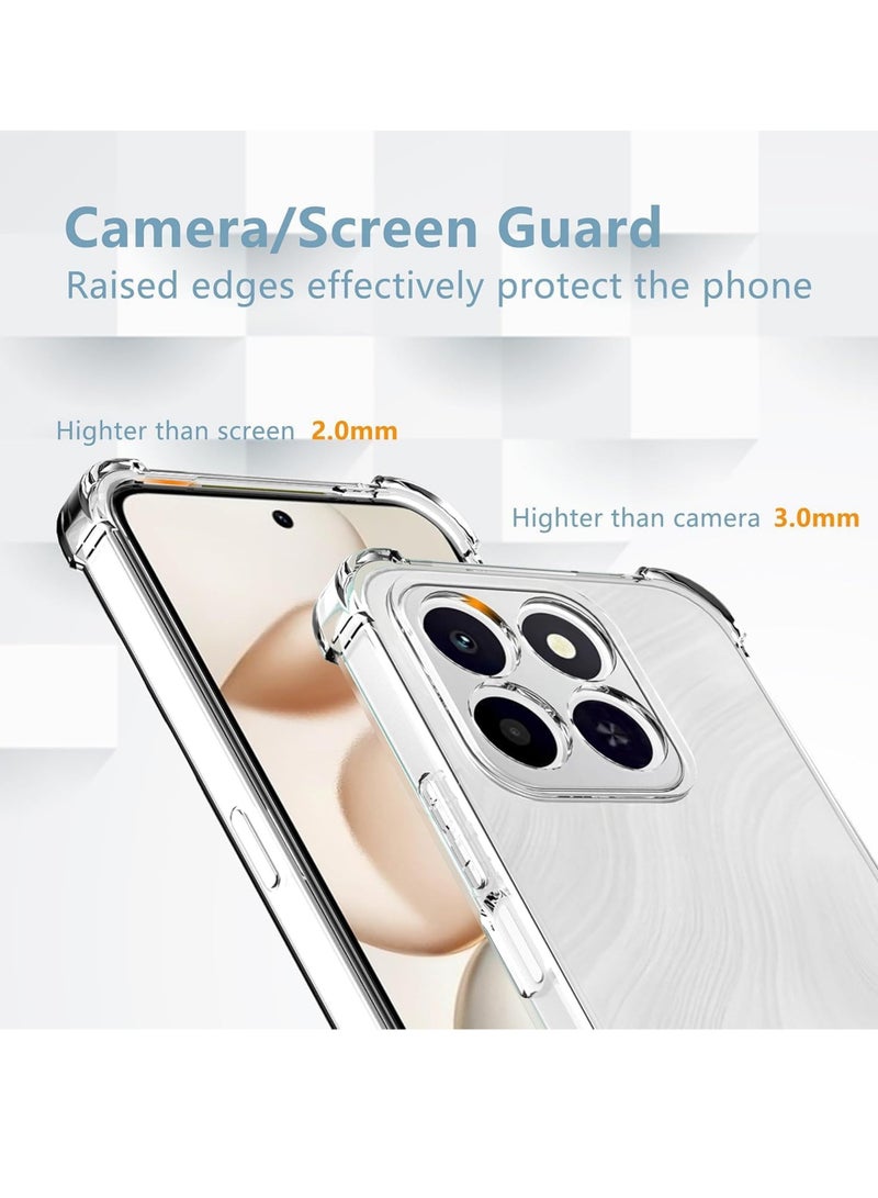 Honor X7d Shock Proof Clear Case Cover - Ultra Clear, Durable & Accurate Cut-outs - Scratch, Dust & Smudge Protection - Transparent Silicon Back Case Cover for Honor X7d - Image 5