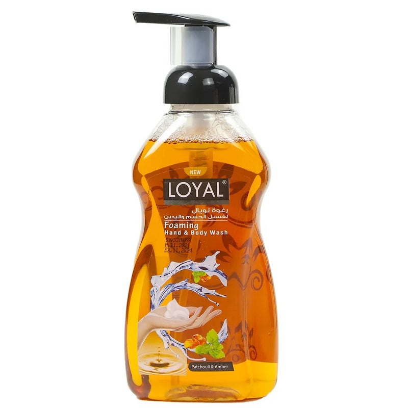 loyal غسول يدين ورغوة للجسم، برائحة الباتشولي والعنبر 500 مل - Image 1