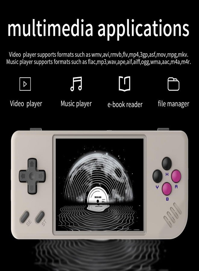 Voacle RG28XX Retro Handheld Game with Linux System, 2.83 Inch IPS Screen Built-in 64G TF Card 5516 Games Support Multimedia Application and TV Output(Gray) - Image 5