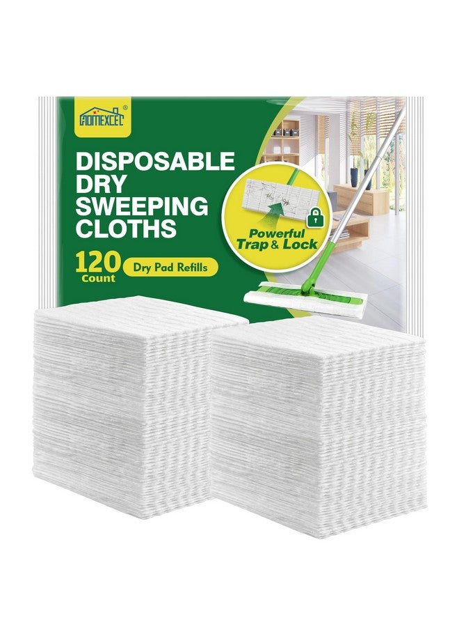 HOMEXCEL HOMEXCEL Dry Sweeping Cloths Pads Compatible with Swiffer Sweeper- Disposable Duster Refills Mop Pads for Floor Mopping and Cleaning, 120 Count - Image 1