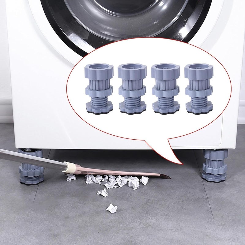 Lampostick Washing Machine Vibration Pads Adjustable Cancelling PadsAnti Pads Washing Machine SupportHeight Feet for Refrigerators 4 PcsPack of 110 Pcs Washing Machine Cleaner Tablet Free - Image 4
