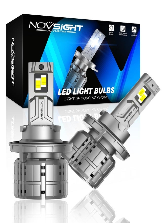 نوفسايت مصابيح نوفسايت H13 LED بقوة 40000 لومن، مصابيح H13/9008 LED مطورة لعام 2024 فائقة السطوع بنسبة 900%، لون أبيض بارد 6500 كلفن، بديل سهل التركيب لمصابيح الضباب H13، مقاومة للماء بمعيار IP68، عبوة من قطعتين - Image 1