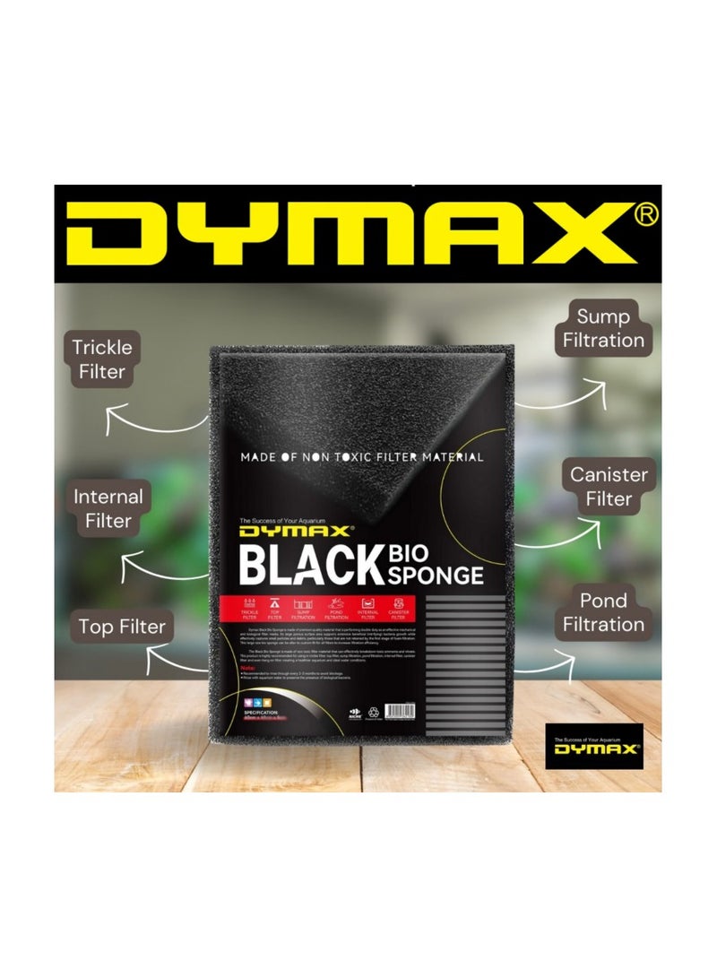 Dymax Black Bio Sponge 60 x 45 x 5 cm